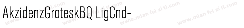 AkzidenzGroteskBQ LigCnd字体转换